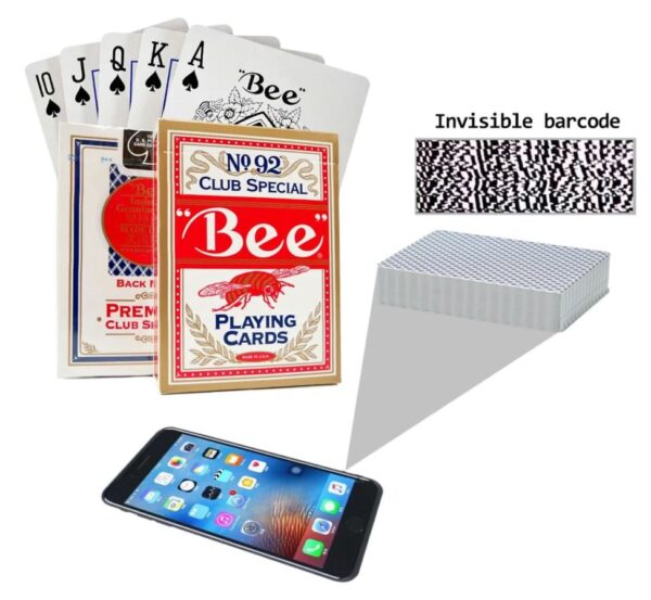 Bee 92 Barcode Cheating Poker Cards – For Poker Scanners and Analyzers