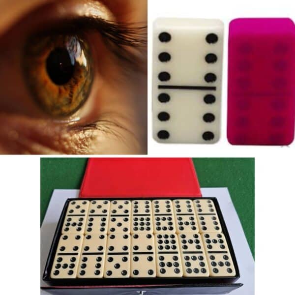 Infrared marked Dominoes Double Nine Cream